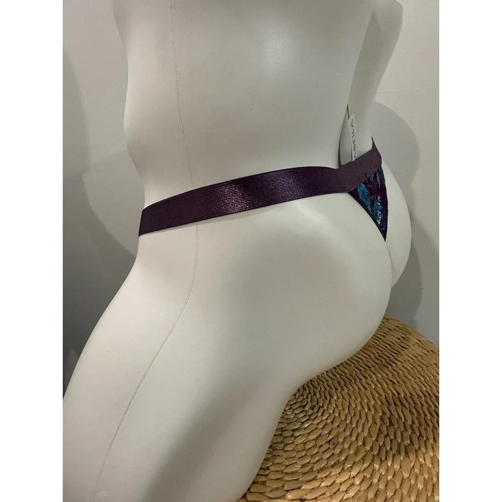 Cosabella Never Say Never Printed Italian Thong Himalayan Flor Lace Men's Size M